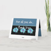 VIELEN DANK AN IHNEN Admin Professionals Day BLUE Dankeskarte (Rückseite)