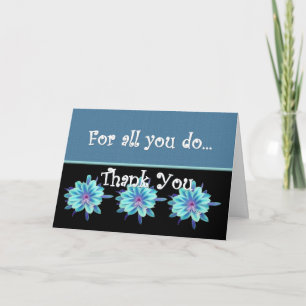 VIELEN DANK AN IHNEN Admin Professionals Day BLUE Dankeskarte