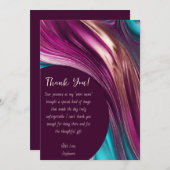 Vielen Dank an Ihr modernes Abstrakt - Magenta Tur Einladung (Vorne/Hinten)