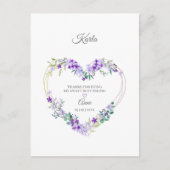 Vielen Dank an Ihre besten Freunde Blumenherz in L Postkarte (Vorderseite)