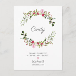 Vielen Dank an Ihre besten Freunde Blumenreath in Postkarte