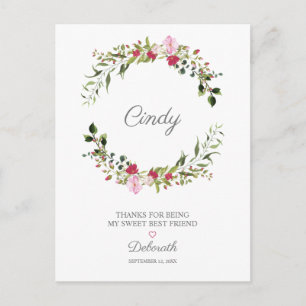 Vielen Dank an Ihre besten Freunde Blumenreath in Postkarte