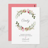 Vielen Dank an Ihre besten Freunde Blumenreath in  Postkarte (Vorne/Hinten)