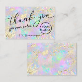 vielen Dank an Imitate Glitzer Opal Texture Visite Visitenkarte (Vorne/Hinten)