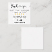 Vielen Dank an kleine Unternehmen Facebook instagr Telefonnummerkarte (Vorne/Hinten)