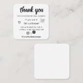 Vielen Dank an kleine Unternehmen Facebook instagr Telefonnummerkarte (Vorne/Hinten)