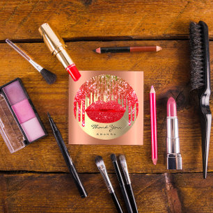 Vielen Dank an kleine Unternehmen Name Gold Red Li Runder Aufkleber