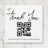 Vielen Dank an kleine Unternehmen qcode Rabatt Geschenkanhänger (Vorderseite)