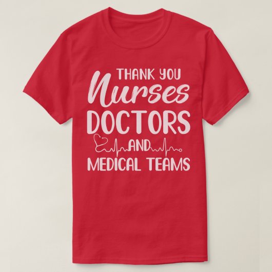 Vielen Dank an Krankenpfleger Ärzte Teams T-Shirt (Design vorne)