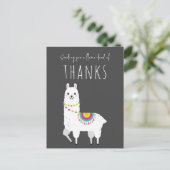 Vielen Dank an Llama, Niedlich Llama Postkarte (Stehend Vorderseite)