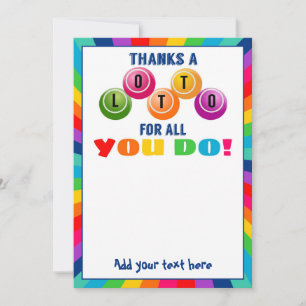 Vielen Dank an Lotto für alle, die Sie freiwillig  Einladung