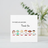 Vielen Dank an meine Helden, die Schrott tragen Karte (Stehend Vorderseite)