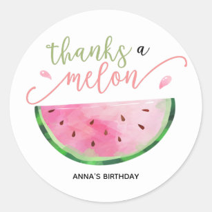Vielen Dank an Melon-Dankeschön Runder Aufkleber