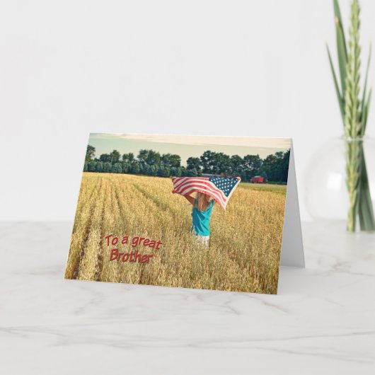 Vielen Dank an Military Brother Dankeskarte (Vorderseite)