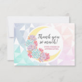 Vielen Dank an Moon & Succulent Pastel Mystic Boho Einladung (Vorderseite)