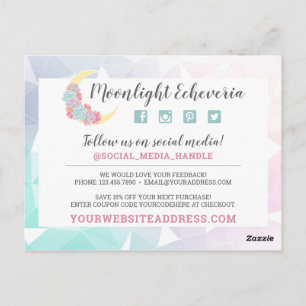 Vielen Dank an Moon & Succulent Pastel Mystic Boho Postkarte