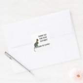 Vielen Dank an Mosaic Stripe Cat Business Wertschä Quadratischer Aufkleber (Umschlag)