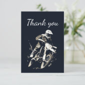 Vielen Dank an Motocross Motorrad Racing Racing Bi Dankeskarte (Stehend Vorderseite)