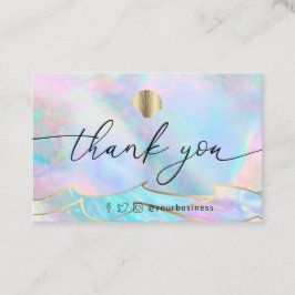 Vielen Dank an Muscheln und Meereswellen Visitenkarte