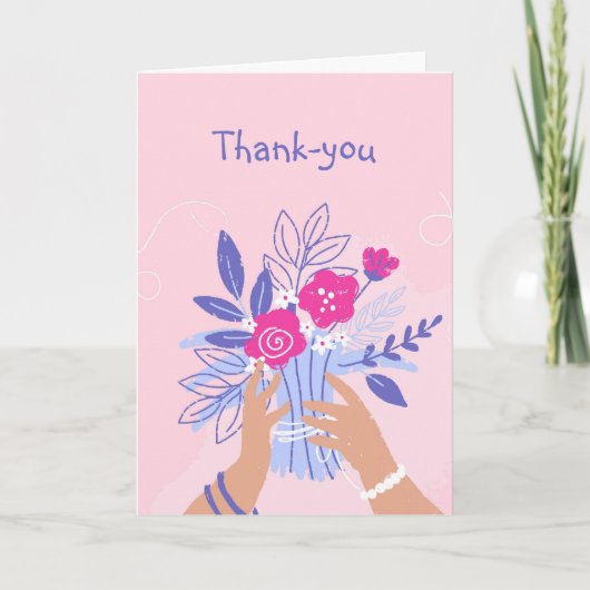 Vielen Dank an Nachbarn, Custom Flower Garden Blor Dankeskarte (Vorderseite)