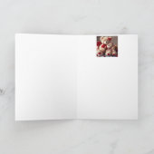 Vielen Dank an Niedlich Cuddling Teddy Liebe Heart Karte (Innenseite)