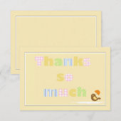Vielen Dank an Notecard Einladung (Vorne/Hinten)