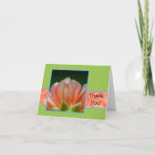 Vielen Dank an Orange Dahlia Blume Petals Dankeskarte (Vorderseite)