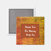 Vielen Dank an Orange Promo Vacation Gastfreundsch Magnet (Vorderseite/Rückseite)