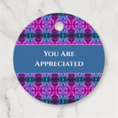 Vielen Dank an Pink Blue Kaleidoscope Geschenkanhänger (Vorderseite)