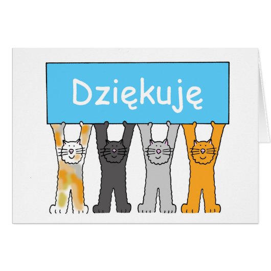 Vielen Dank an Polnisch Cartoon Cats (Vorderseite (Horizontal))