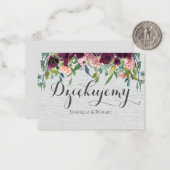 Vielen Dank an Polnisch Dziękuję vielen Dank Polen Mitteilungskarte (Vorderseite/Rückseite Beispiel)