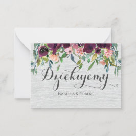 Vielen Dank an Polnisch Dziękuję vielen Dank Polen Mitteilungskarte