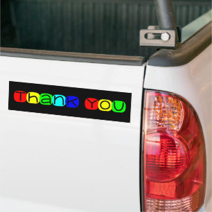 Vielen Dank an Rainbow Text Autoaufkleber