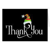 Vielen Dank an Red and Green Christmas Hat (Vorderseite (Horizontal))