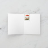 Vielen Dank an Red Poppy Garden Blume Dankeskarte (Innenseite)
