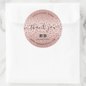 Vielen Dank an Rose Gold Animal Print Gradient Runder Aufkleber (Tasche)