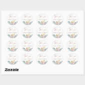 Vielen Dank an Rose Gold Floral Wedding Sticker (Blatt)