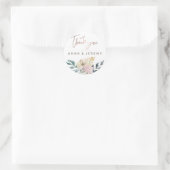 Vielen Dank an Rose Gold Floral Wedding Sticker (Tasche)