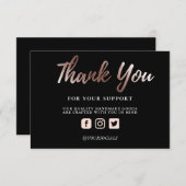 Vielen Dank an Rose Gold Metallic Custom Media Ins (Vorne/Hinten)