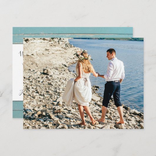 Vielen Dank an Rustic Turquoise Feathers Boho Arro Postkarte (Vorne/Hinten)