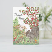 Vielen Dank an Rustikales Eichhörnchen Natur Waldt Dankeskarte (Stehend Vorderseite)