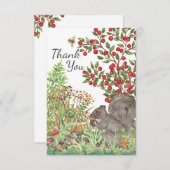 Vielen Dank an Rustikales Eichhörnchen Natur Waldt Dankeskarte (Vorne/Hinten)