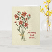 Vielen Dank an Sie Red Blume Bouquet mit Natural Karte (Gelbe Blume)