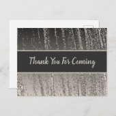 Vielen Dank an Silver Metallic Stripe Shower Guest Postkarte (Vorne/Hinten)