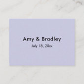 Vielen Dank an Simple Elegant Lavender Gastgeschen Begleitkarte (Rückseite)