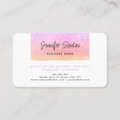 Vielen Dank an Social Media Business Moderne Rose  Visitenkarte (Rückseite)