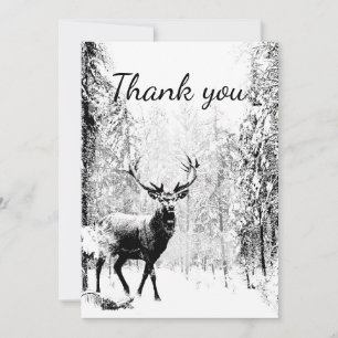 Vielen Dank an Stag Deer Animal Forest Art Dankeskarte