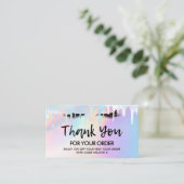 Vielen Dank an Trendy Holographic instagram Discou Visitenkarte (Stehend Vorderseite)