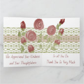 Vielen Dank an unsere wunderbare Krankenschwester Karte (Innenseite)