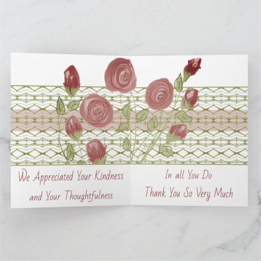 Vielen Dank an unsere wunderbare Krankenschwester Karte (Innenseite)